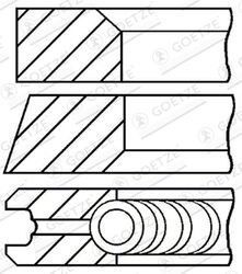 GOETZE ENGINE Kolbenringsatz 08-136400-00 für MERCEDES KLASSE W211 Model S211