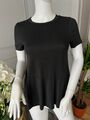 Whistles Damen T Shirt Top Bluse Größe S Schwarz Lyocell Baumwollmischung