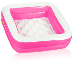 Planschbecken - aufblasbarer Baby-Pool mit weichem Boden für Kleinkinder - pink