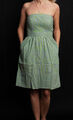 Zara Basic Damen Kleid Gr. XS/ 34/ 36 Sommerkleid Bandeau grün weiß gestreift