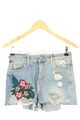 ZARA Jeans Shorts Blau Gr. 34 Damen Vintage Look