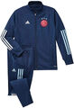 Adidas Ajax Trainingsanzug Kinder 2020/2021, 176, Blau, mit Reißverschluss