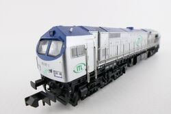 Mehano 53261 Diesellok Bombardier "Blue Tiger II" der ITL, NEM 651, OVP, (C406)