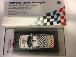 BMW 318i Renntourenwagen 1993 Autogramm Burgstaller 1:43 OVP Rarität Einzelstück