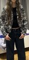 Michael Kors Lederjacke, Cropped-Bikerjacke Lammleder , gr. XS neu!