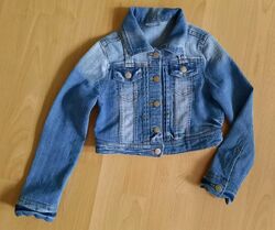 süße Kurz-Jeansjacke für Mädchen Gr. 140