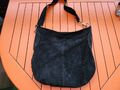 Wildleder Handtasche schwarz 