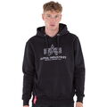 Alpha Industries Basic Hoody Embroidery schwarz/weiss Pullover mit Kapuze Hoodie