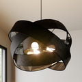 Lindby Simaria Stoff Pendelleuchte Deckenlampe Hängelampe Lampe Leuchte schwarz