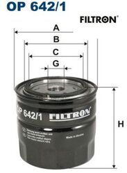 FILTRON OP642/1 Ölfilter Motorölfilter für Renault 