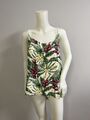 Damen Top Oberteil Tanktop Blumen Gr. L Amisu Tropisch