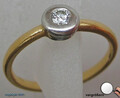 Ring mit Solitär Brillanten Diamant Brilliant in 18 Kt 750 er Gold 55 Ringe top