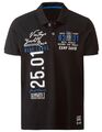 Camp David® Pikee-Poloshirt mit Logo-Print, schwarz, Gr. M, CU2255-3634-41 - NEU