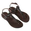 Sandalen Salentini Frau Echtleder 100% Handwerk Modell Oregon Farbe Brown