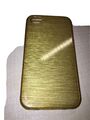 Apple Iphone 4/4s Schutzhülle Cover TPU Weichplastik Gebürstetes Gold-optik