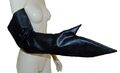 Lange Gummihandschuhe Handschuhe Fantasiehandschuhe Rollenspiel Latex Silikon Mix schwarz