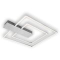 Briloner LED Zimmer Decken Leuchte Lampe NICO Metall silber 48x4x57 cm