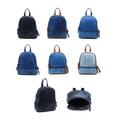 DAMEN RUCKSACK Cityrucksack JEANS leder optik Stadtrucksack Bag Schultertasche