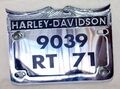 Harley Davidson plaque d'immatriculation chrome licence officiel MLF 1648