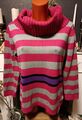 Mark Adam Damen Herbst Winter Langarm Strickpullover Rollkragen Rosa Lila Gr.L