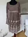 Bottega Cavaletti Kleid Tunika Stickerei Boho Designer Exklusiv Gr M wie Neu