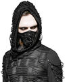 Punk Rave Herren Maske Mundschutz schwarz Kunstleder Gothic Dieselpunk Punk Spiked