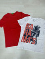 2 T-Shirts, rot, weiß, Gr. M, Erima, We Fashion