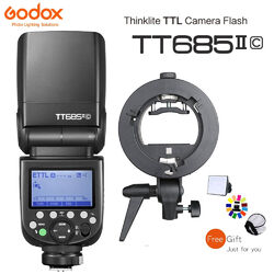 Godox TT685IIC 2.4G TTL HSS Kamera Blitz für Canon + Bowens Blitzhalter