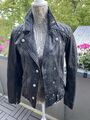 Schöne  Damen Biker Lederjacke S/M