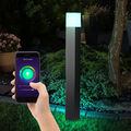 Smart RGB LED Außen Steh Lampe dimmbar App Sprachsteuerung Garten Sockel Leuchte