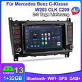 Für Mercedes Benz C-Klasse W203 CLK C209 Autoradio Android 13 GPS NAVI BT DAB+