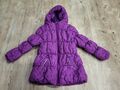 Topolino Winterjacke Jacke Mädcken Gr. 98 dunkel Lila Herze Kapuze gefüttert