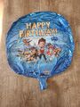 Folienluftballon PAW PATROL: für Helium geeignet,Geburtstag,Happy Birthday, blau