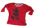 Desigual Damen Shirt  Longshirt  Gr. S 36 38  T-Shirt Oversize rot Mickey Mouse