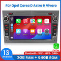 DAB+ Carplay Autoradio Android 13 GPS NAVI Für Opel Corsa D Astra H Vivaro 2+64G