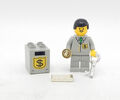 Lego Figur - Bankangestellter & Safe Tresor - Minifigur