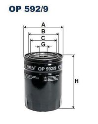 FILTRON Ölfilter OP 592/9 für FIAT PEUGEOT CITROËN IVECO