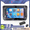 DAB+ 2+64G Android Radio Carplay Für VW Golf 5 6 Polo T5 Touran Passat GPS Navi