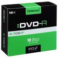 Intenso DVD-R 4,7GB 10er Slimcase 16x 