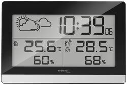 Technoline WS 9255 Wetterstation Funkuhr Frostalarm Weckalarm Schwarz,Silber