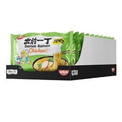 NISSIN Instant Nudelsuppe Demae Ramen Huhn 10x100g Beutel japanischer Art