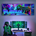 vz122 Gamer poster mit Namen gaming Wanddeko gamer Bild Kinderzimmer junge