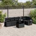 Gartenmöbel Sofa Garnitur Sitzgruppe Lounge 7-tlg. Schwarz Poly Rattan vidaXL