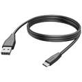 Hama USB-Ladekabel USB 2.0 USB-A Stecker, USB-C® Stecker 3.00 m Schwarz 00201597