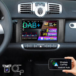 DAB+ Android 13 Für Smart Fortwo 451 2010-2015 Autoradio GPS Navi CarPlay 4+64GB