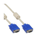 InLine® S-VGA Kabel 15pol HD Stecker / Stecker  beige 1,5m