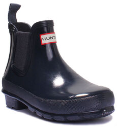 Hunter Original Damen Chelsea Glanz Gummi Stiefel Größe 3 - 8