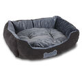 Hundebett Hundesofa Hundekörbchen M-L-XL dunkelblau Hundekissen waschbar 30°