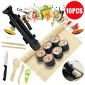 Sushi Set, 10 Teile - Sushi Maker Set für Anfänger Sushi Selbst Machen Rollmatte