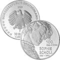 20 Euro Deutschland 2021 Silber bfr. unc - Sophie Scholl